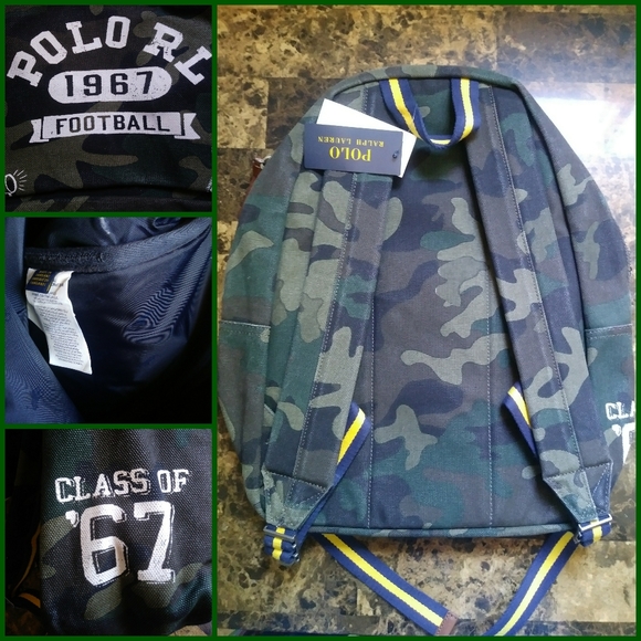 Polo Ralph Lauren Football Camo Canvas Backpack - Picture 3 of 5